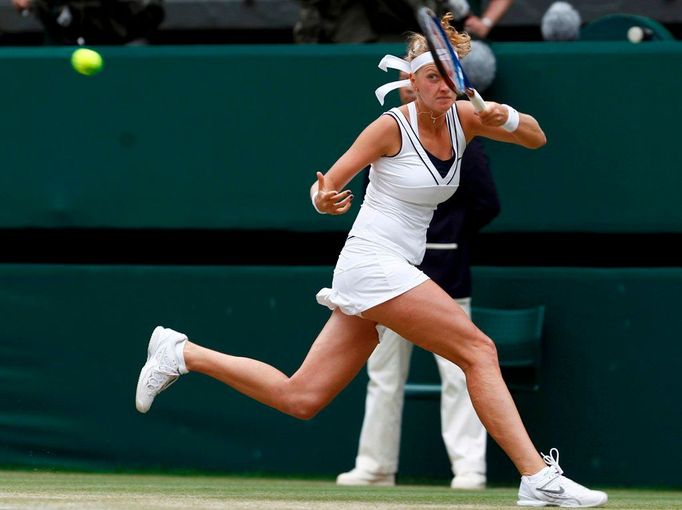 Petra Kvitová ve Wimbledonu 2011. Tady dosáhla zatím svůj největší úspěch v kariéře