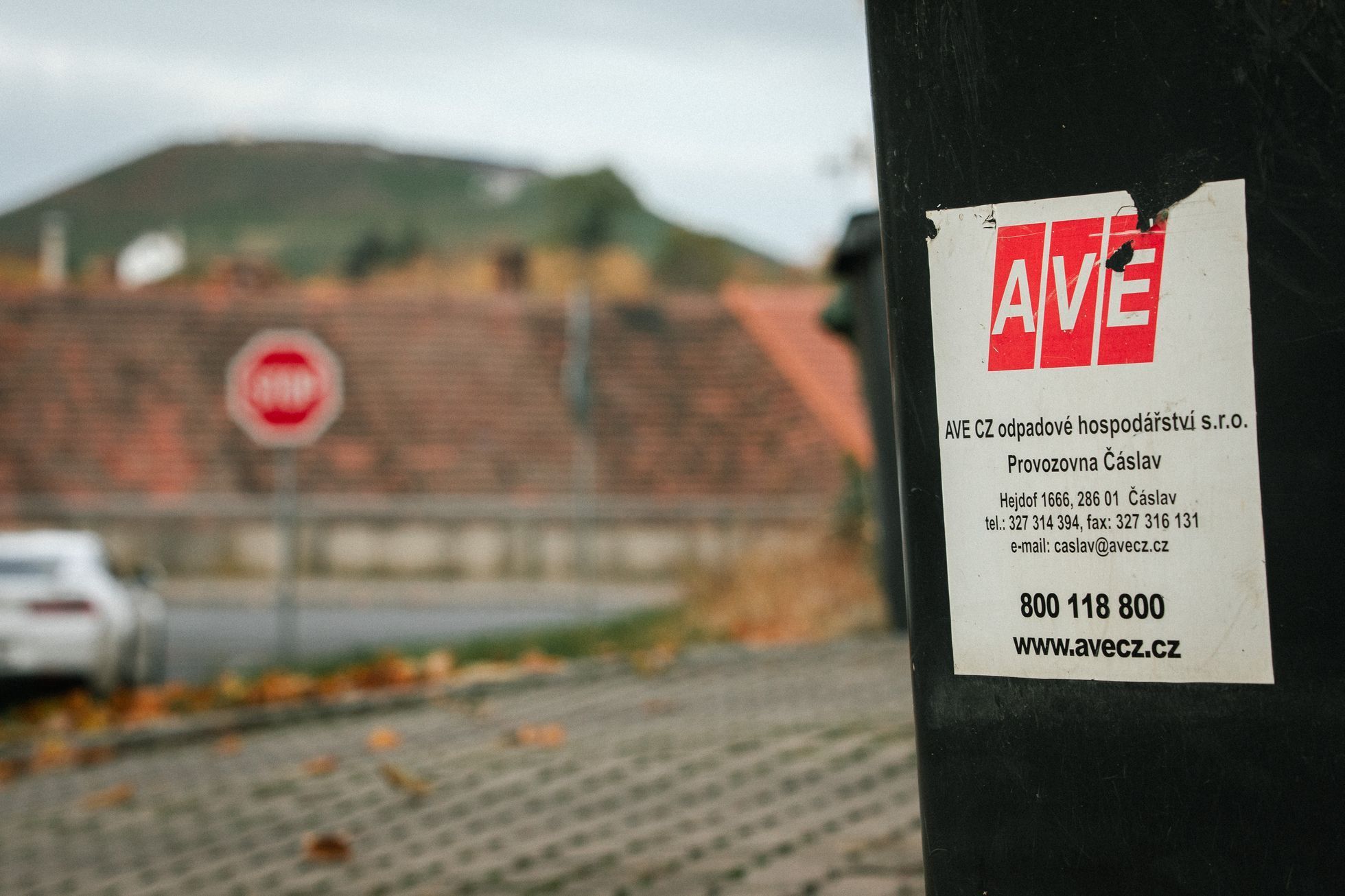 Město Čáslav a skládka, firma na zpracování odpadů AVE
