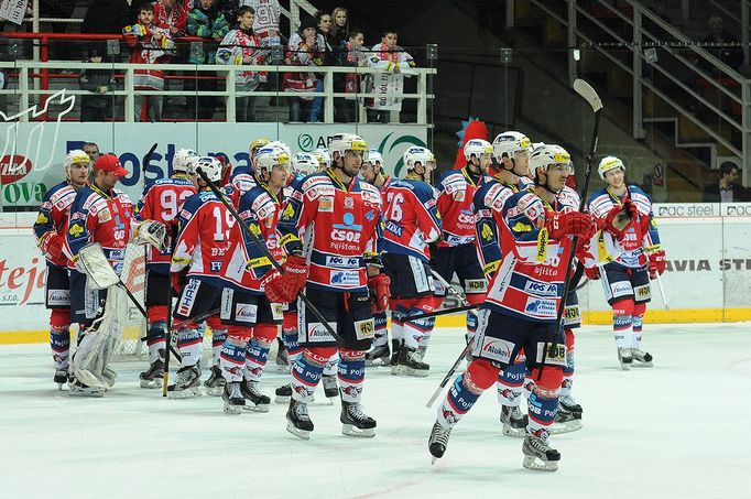 Třinec - Pardubice: Pardubice slaví gól