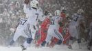 Blizzard při utkání amerického fotbalu Buffalo Bills - Indianapolis Colts