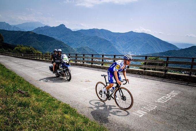 Remco Evenepoel na závodu Kolem Lombardie 2020