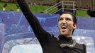 Evan Lysacek se raduje ze své povedené volné jízdy