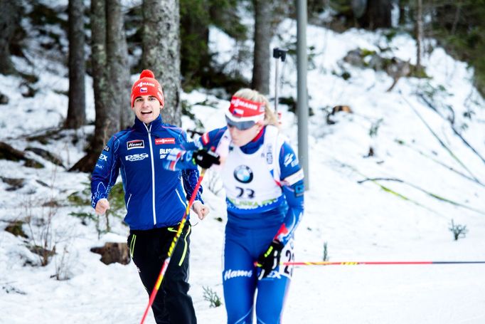 SP v Pokljuce, hromadný Ž: Michal Krčmář a Lucie Charvátová