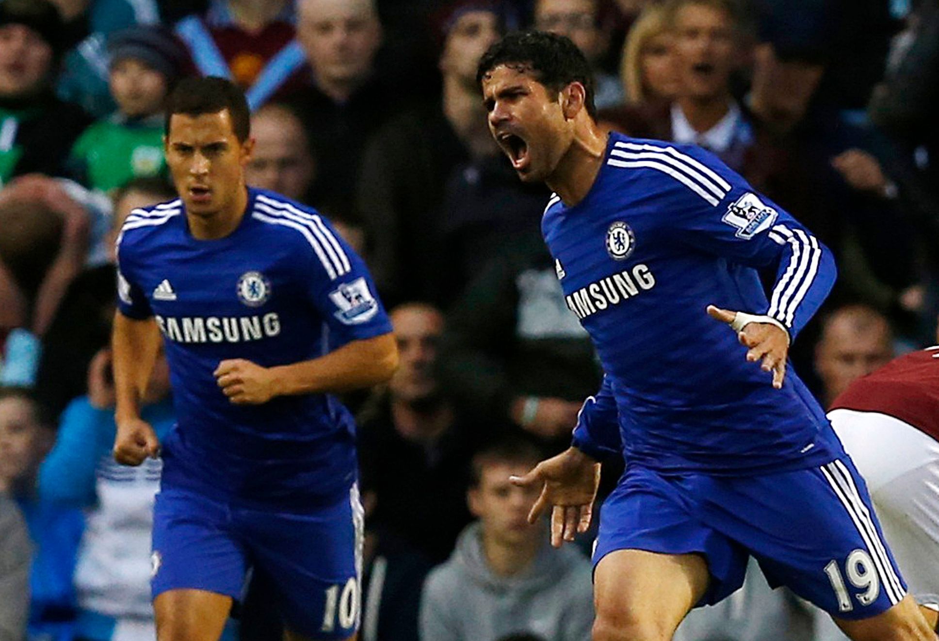 PL, Burnley-Chelsea: Diego Costa (19) slaví  gól