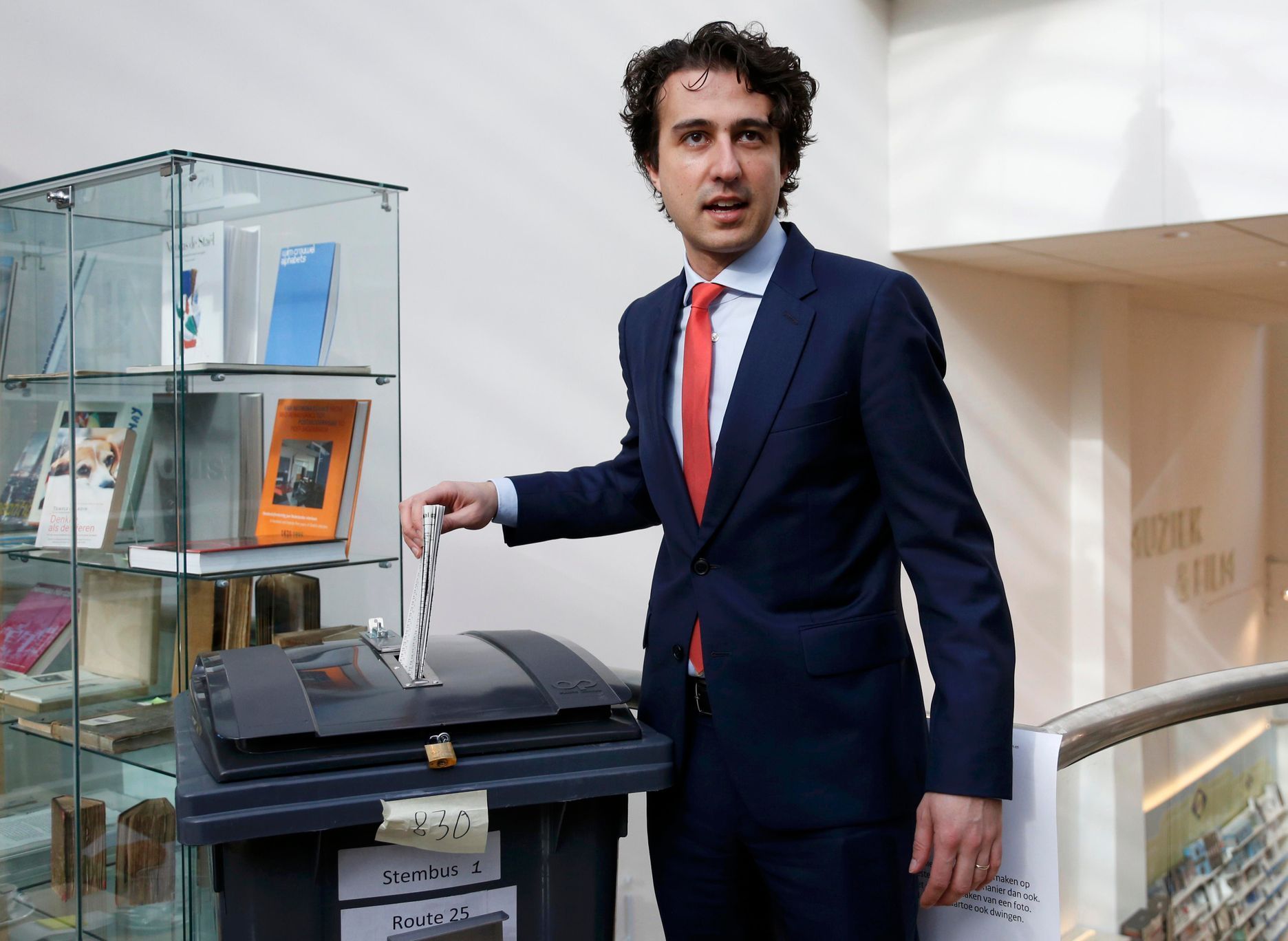 Jesse Klaver volí, březen 2017