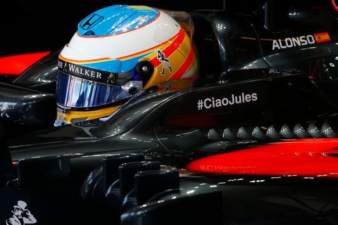 F1, VC Maďarska 2015: pocta Julesi Bianchimu - Fernando Alonso, McLaren