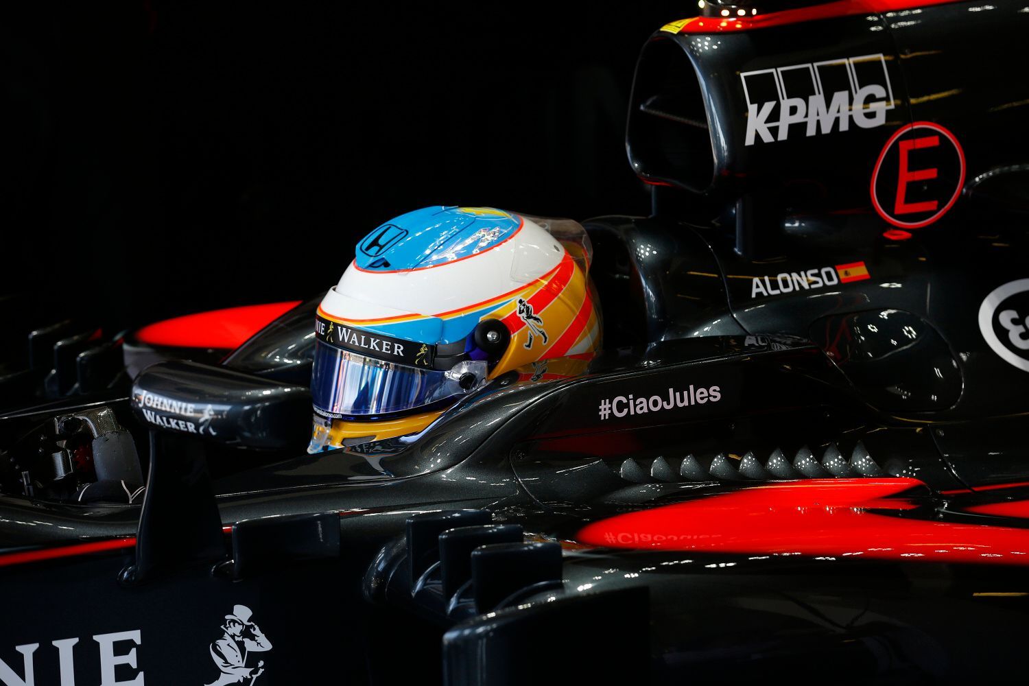 F1, VC Maďarska 2015: pocta Julesi Bianchimu - Fernando Alonso, McLaren