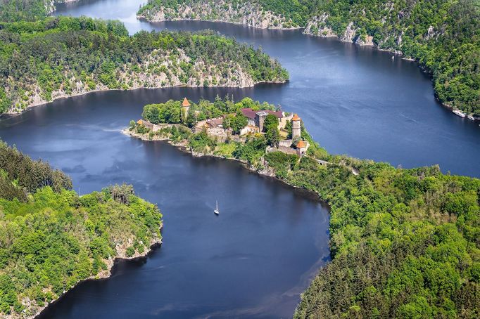 Letecké pohledy na Vltavu