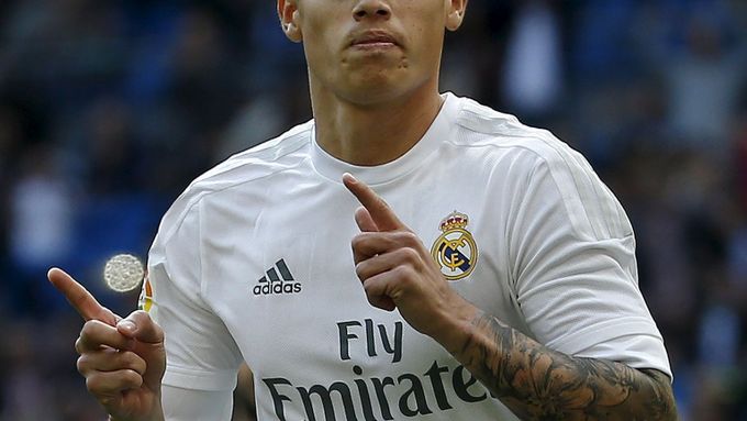 James Rodríguez slaví gól Realu Madrid