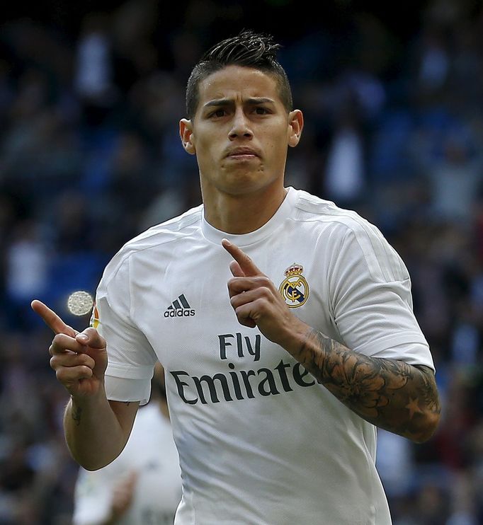 James Rodríguez slaví gól Realu Madrid