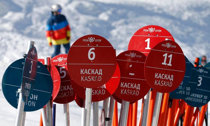 Areál Rosa Chutor nedaleko Krasné Poljany. Zde se budou v roce 2014 konat zimní olympijské hry (Soči).