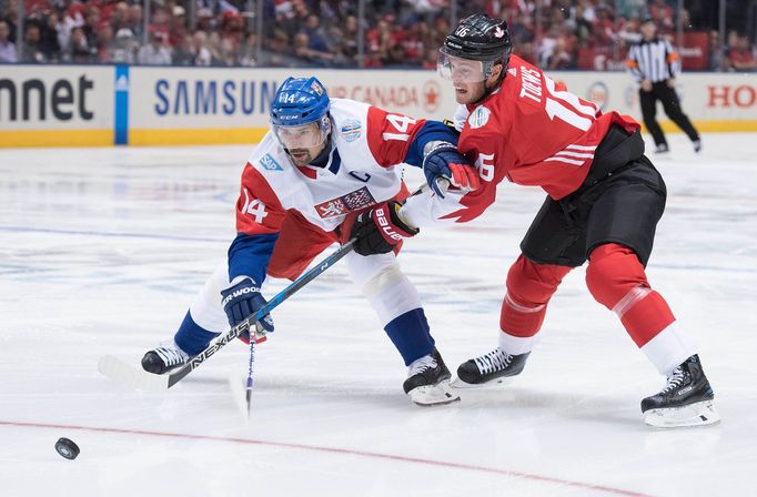 Kanada - Česko, hokejový Světový pohár 2016. Tomáš Plekanec, Jonathan Toews