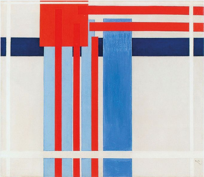 František Kupka: Statický soubor, 1933 až 1934, olej, plátno.