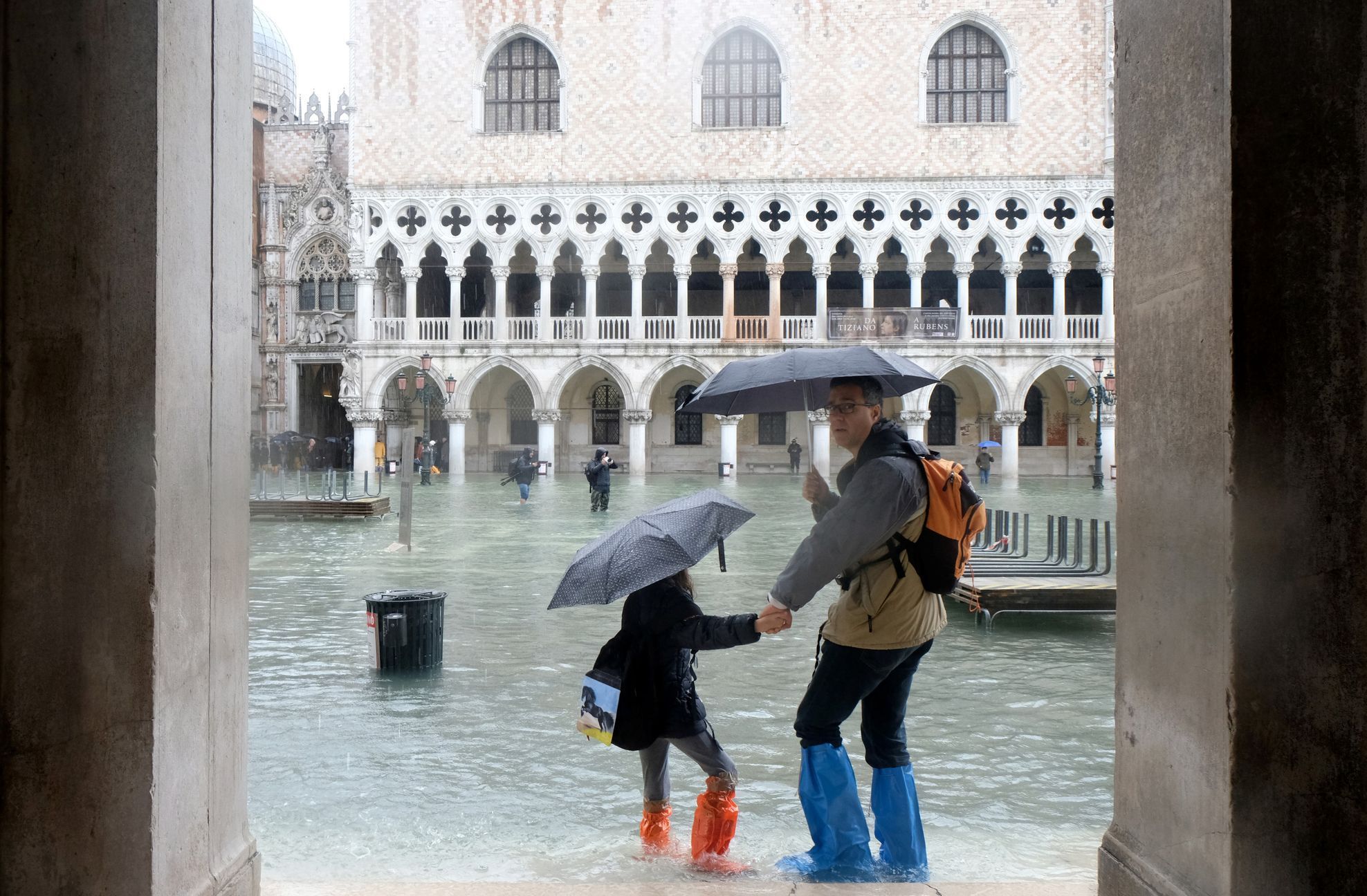 Povodně Itálie, zaplavené Benátky