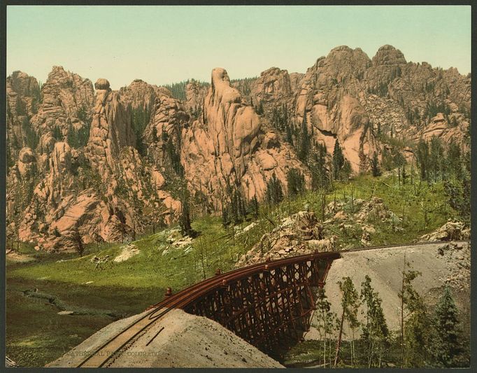 Historické fotky, fotochrom. Colorado krátce po odeznění zlaté horečky 1890-1905.