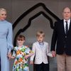 Kníže Albert II. Monacký s manželkou Charlene Wittstockovou a dětmi Jacquesem a Gabriellou.
