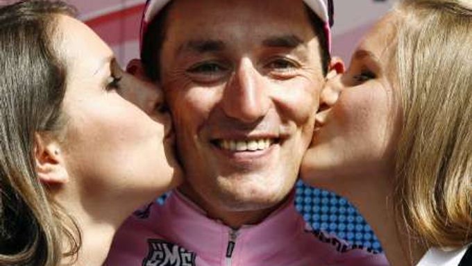 Marco Pinotti po vítězství v nejdelší etapě Gira