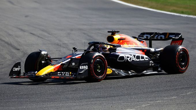 Max Verstappen v Red Bullu ve Velké ceně Belgie F1 2022