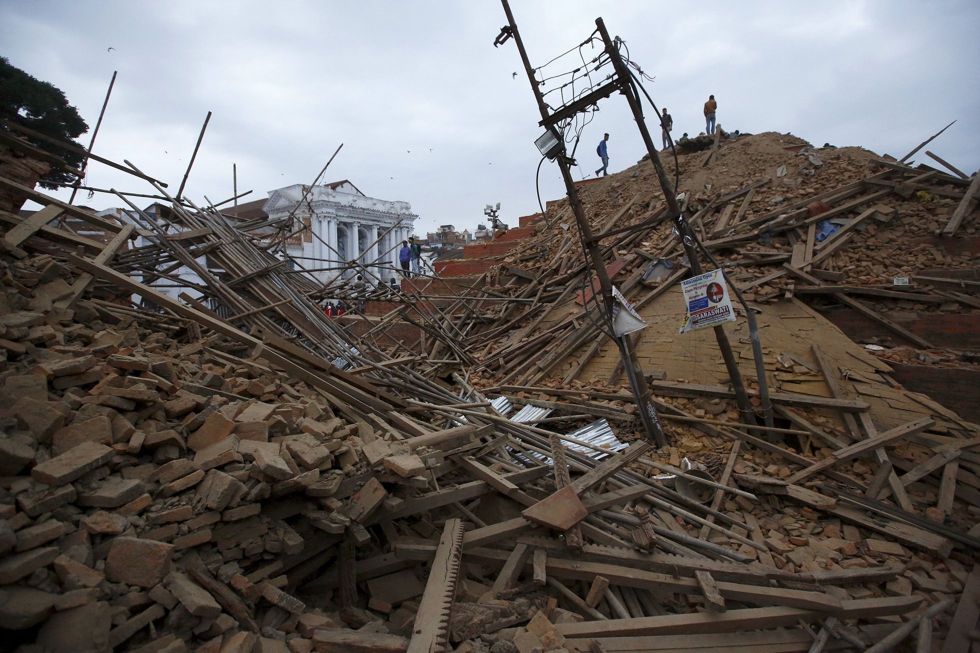 Nepál - zemětřesení - náměstí v Káthmandú