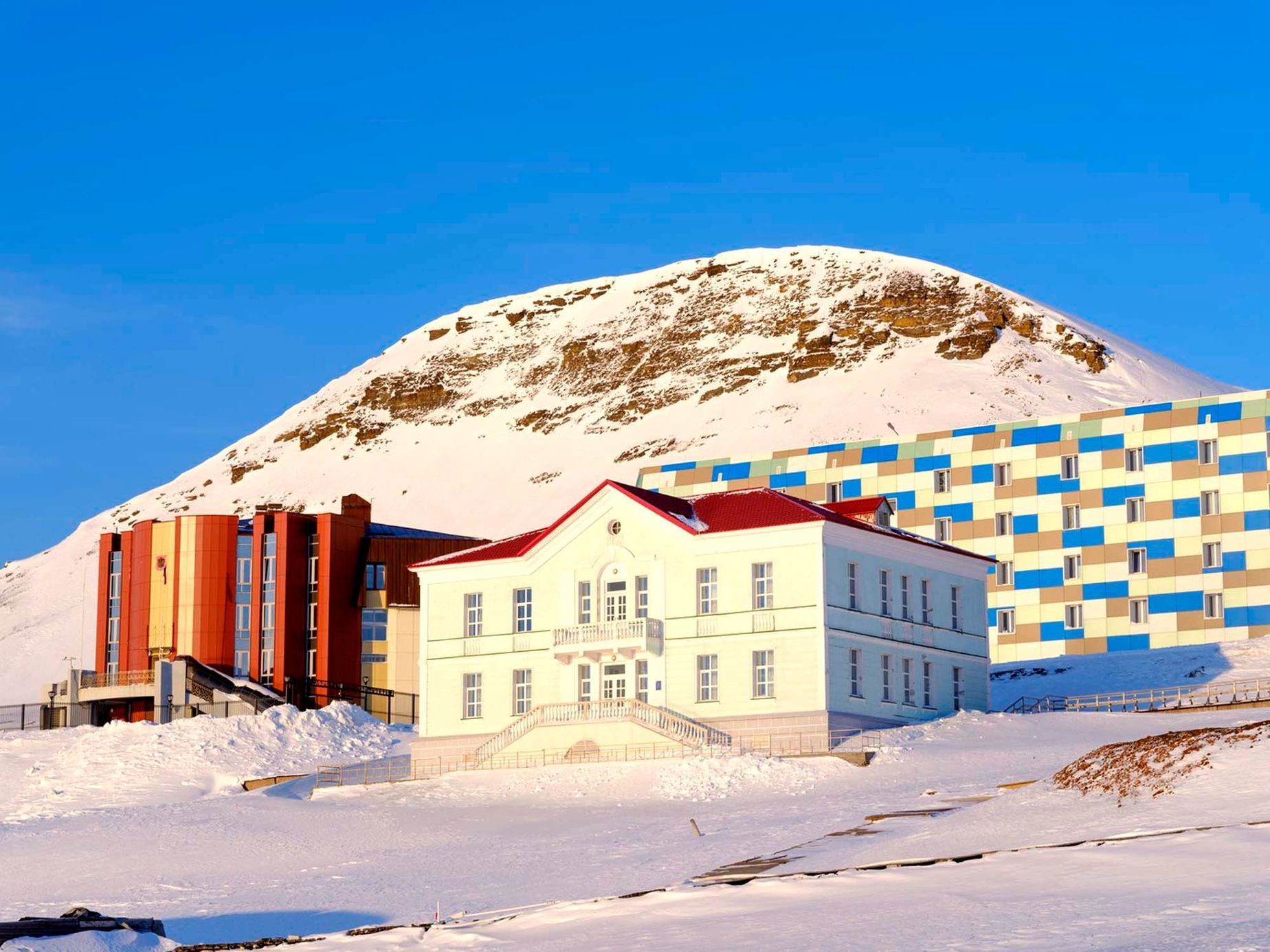Barentsburg, Norsko, Rusko, Arktida, Špicberky, horník