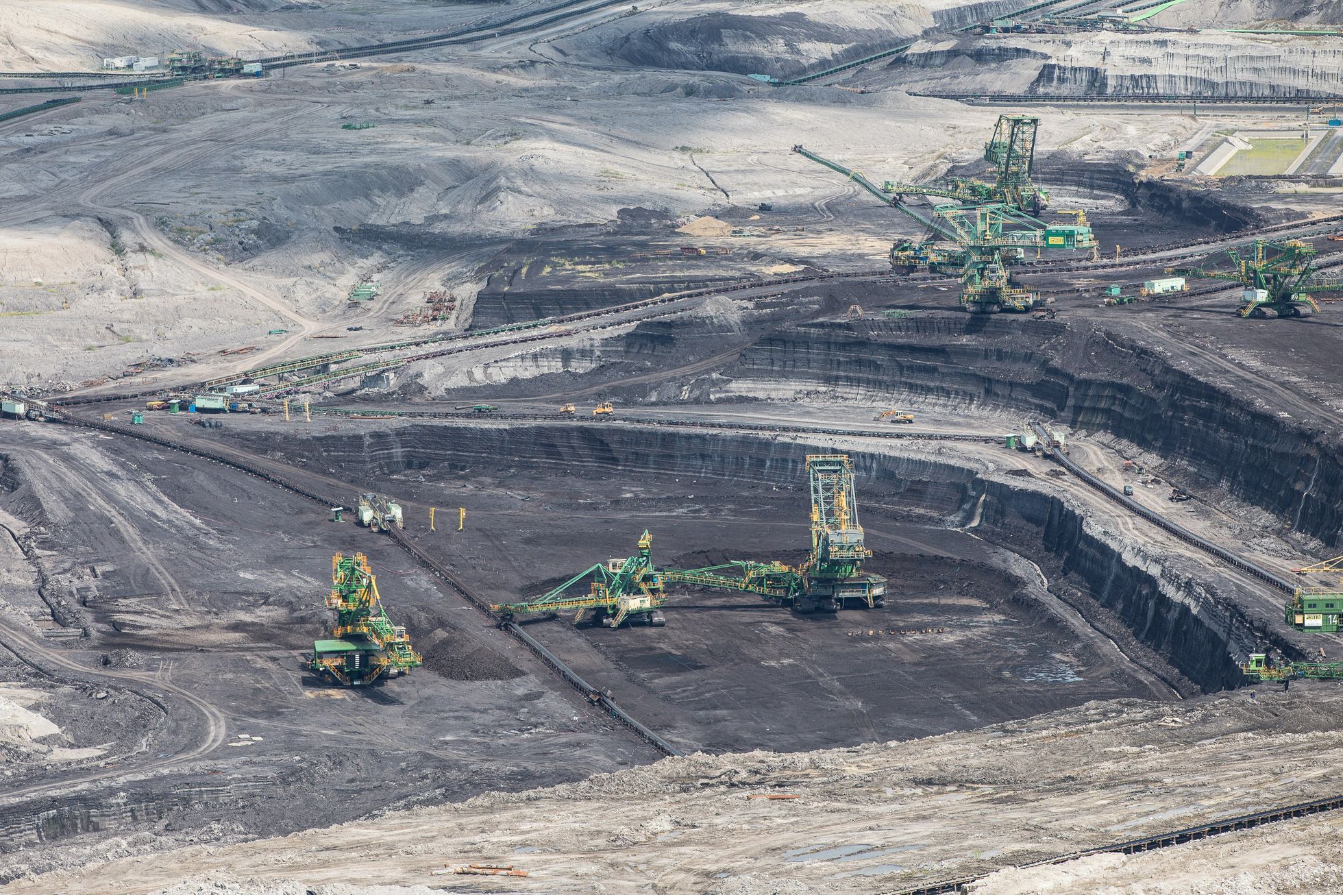 Důl Turow, Bogatynia, hnědé uhlí, lom, těžba, průmysl, znečištění, PGE, Polsko