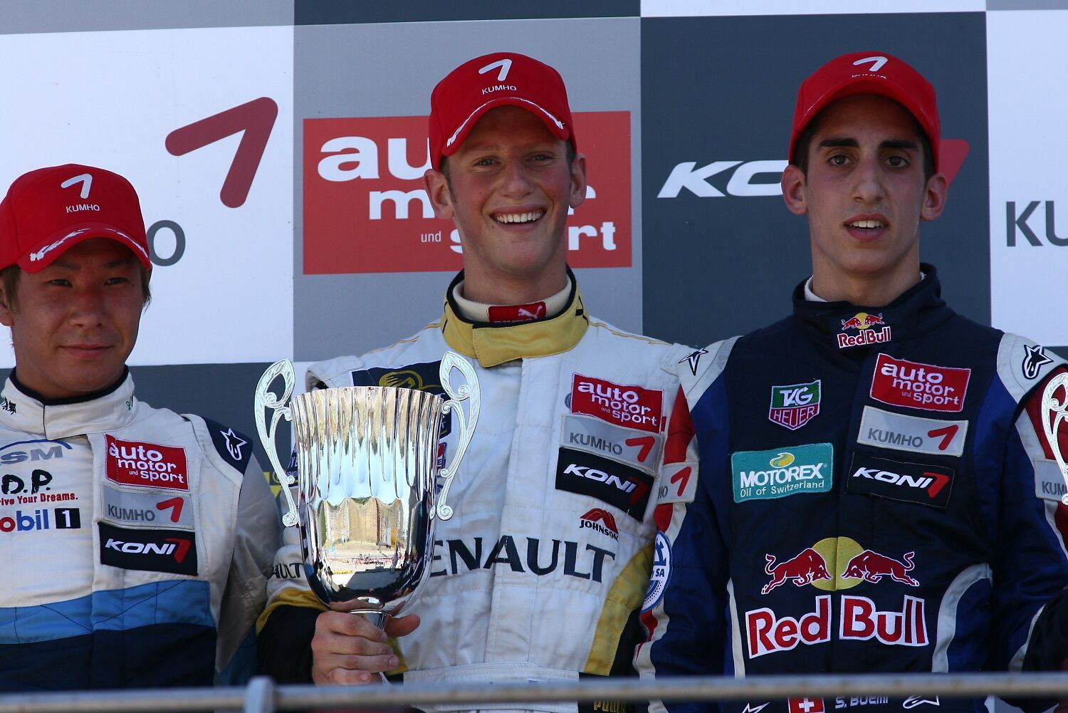 Kamui Kobajaši, Romain Grosjean a Sébastien Buemi, 2007