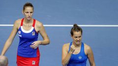 Barbora Strýcová a Karolína Plíšková ve finále Fed Cupu 2016