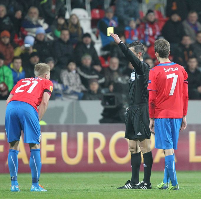 EL, Plzeň-Šachťar: Václav Procházka dostává žlutou kartu