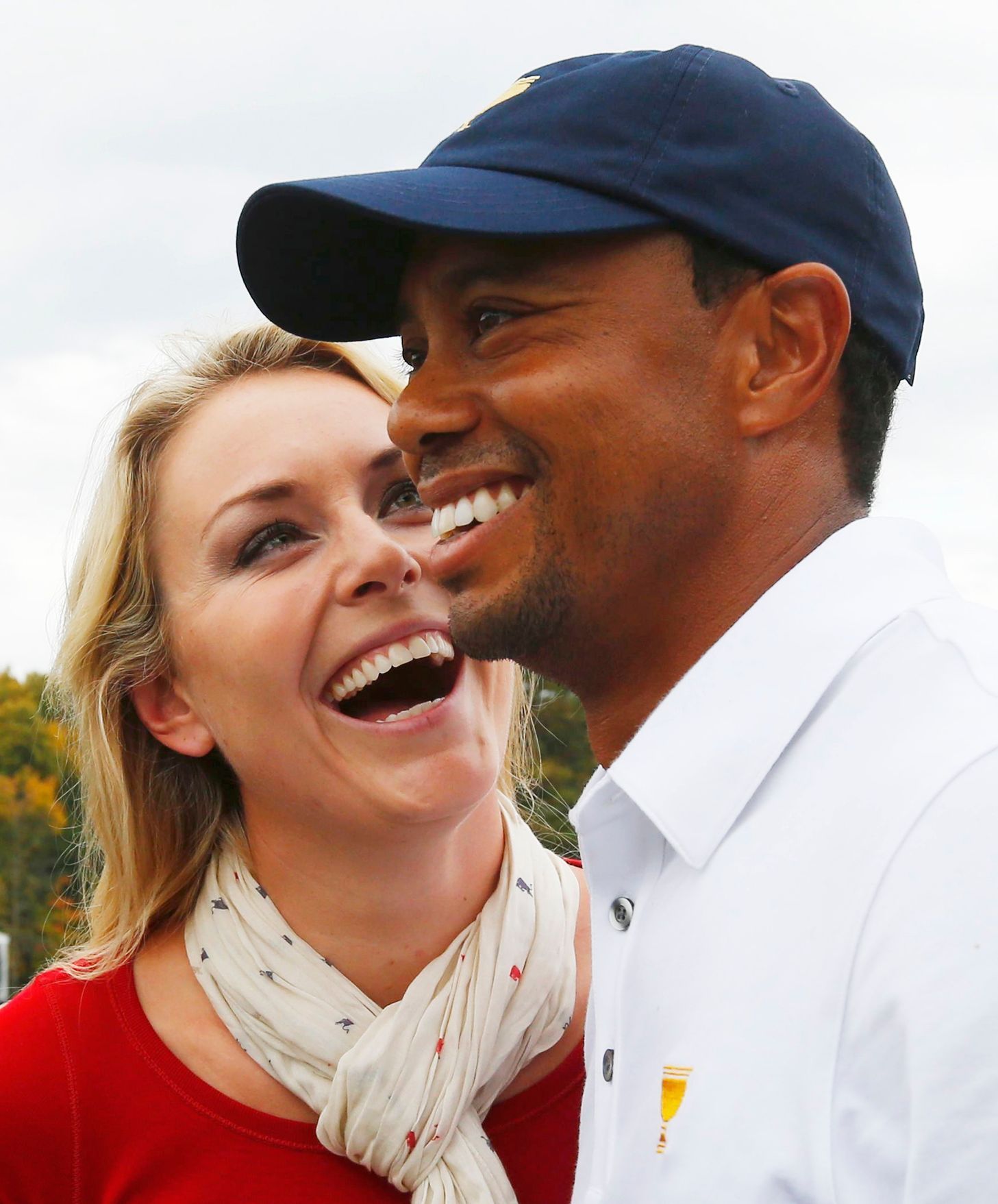 Lindsey Vonnová a Tiger Woods na prezidentském turnaji v USA