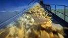 Sulfur on a Conveyor Belt