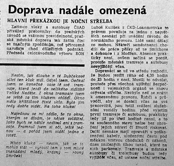 Práce, pátek 30. srpna 1968.