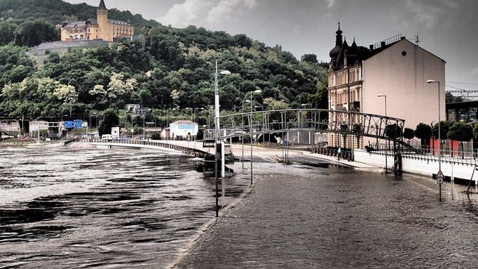 Zaplavené Ústí nad Labem.
