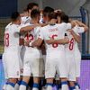 Češi slaví gól v zápase kvalifikace ME 2020 Černá Hora - Česko.