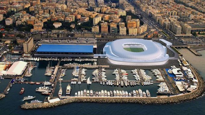 Foto: Sampdoria plánuje největší stadion v Evropě. U moře