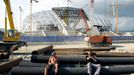 Olympic Park under construction in Sochi, Russia SOCHI, RUSSIA. MAY 20, 2013. The construction site of Bolshoi Stadium in Olympic Park. In 2014 Sochi is set to host 2014 Winter Olympic Games.