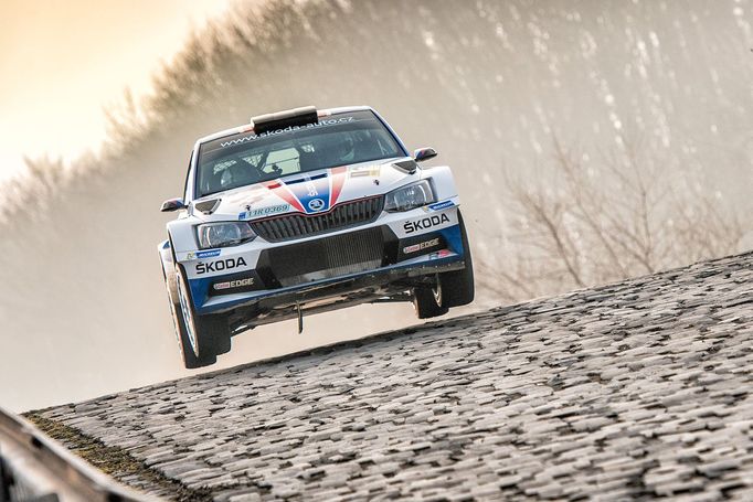 Jan Kopecký na trati Valašské rallye 2018