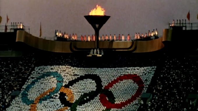 Slavnostní ceremoniál při olympiádě v Moskvě 1980.