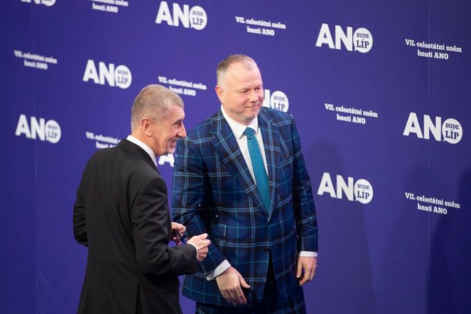 Šéf hnutí ANO Andrej Babiš a místopředseda Robert Králíček