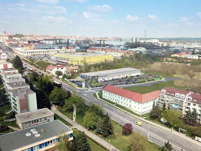 Lidl Znojmo - Vídeňská ulice.