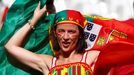 Euro 2016, finále Francie-Portugalsko: fanynka Portugalska