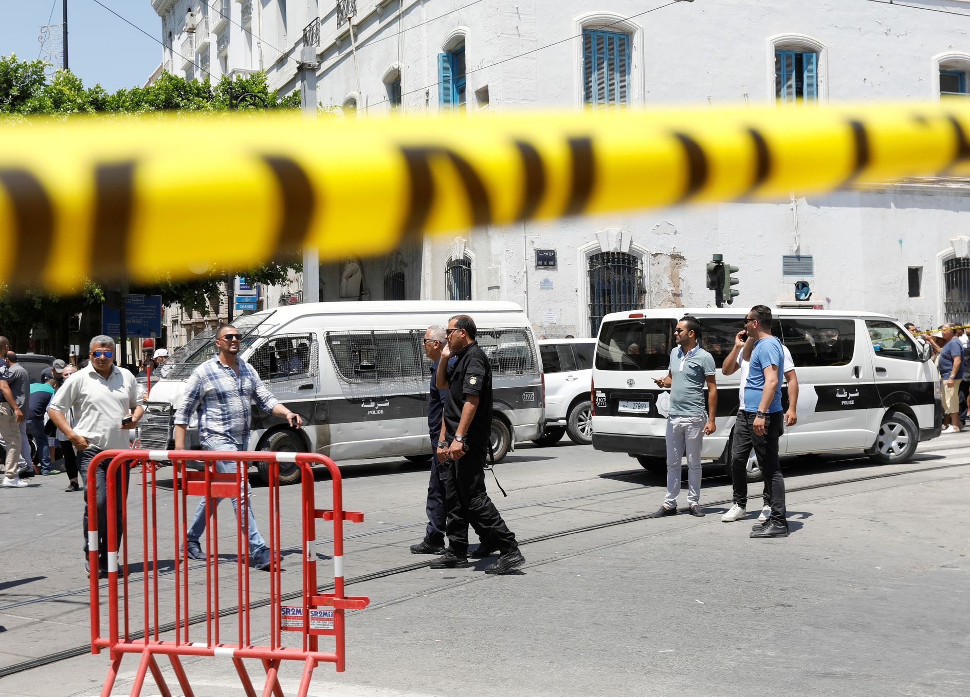 Výbuch v centru Tunisu.