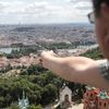 Rozhledna Petřín - osvětlení, výhled, Praha, panorama, turista, turistika, výhled, cestování