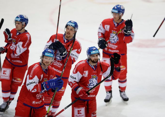 Čeští hokejisté po výhře na Czech Hockey Games