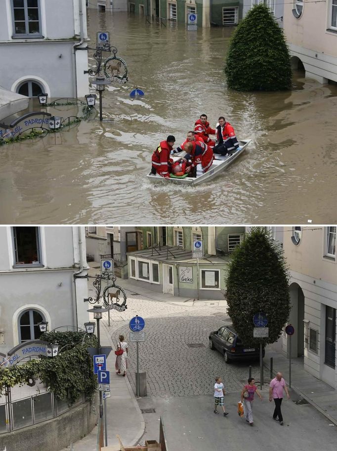 Bavorský Pasov 4. a 22. června 2013.