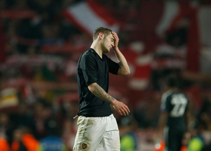 Fotbal, Liga mistrů Arsenal - Bayern: Jack Wilshere