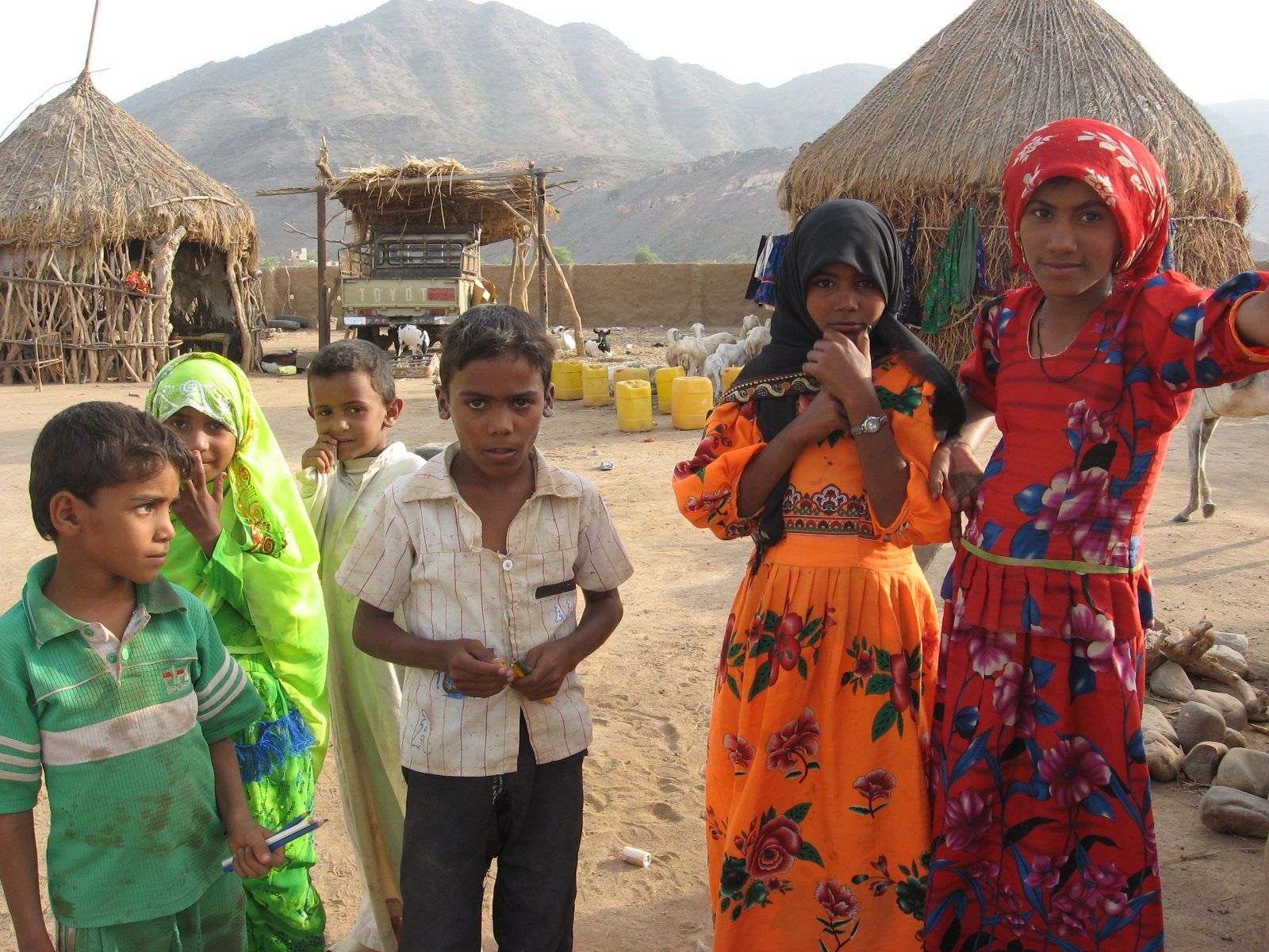 Jemenské dívky na venkově