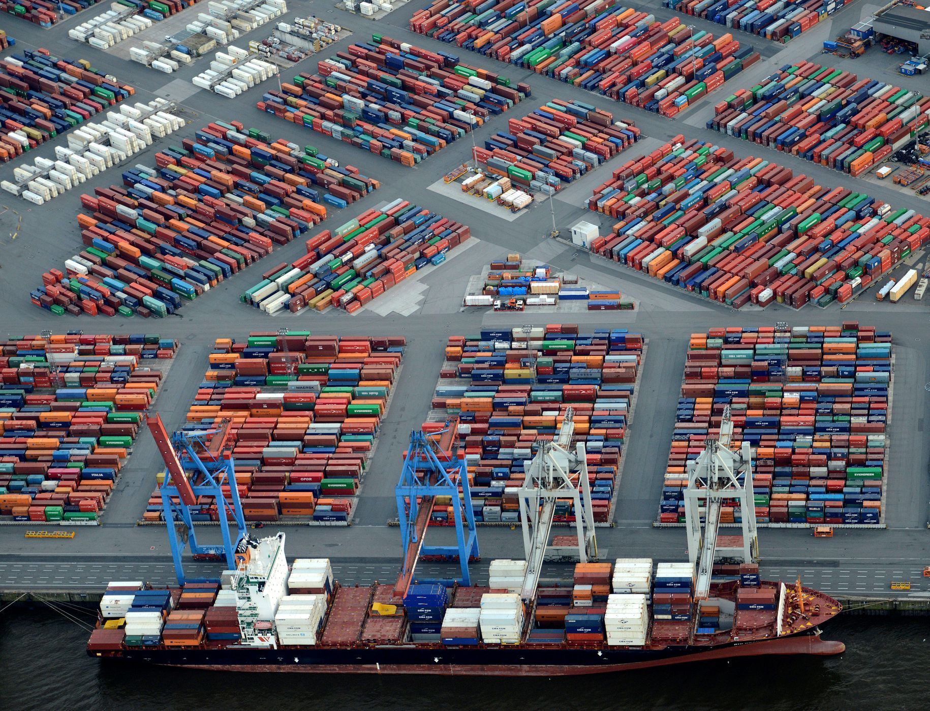 Německo přístav Hamburg export vývoz výroba