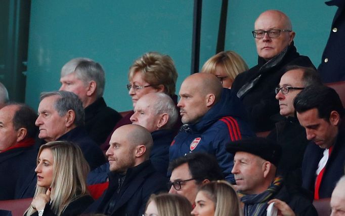 Soccer Football - Premier League - Arsenal v Chelsea - Emirates Stadium, London, Britain - December 29, 2019 Arsenal coach Freddie Ljungberg in the stands REUTERS/Eddie K