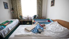 Ukrajinští uprchlíci v hotelu Legie v Praze