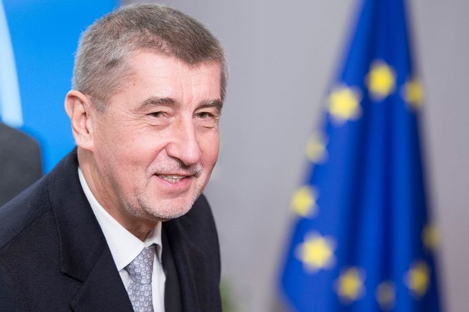 Andrej Babiš na summitu lídrů zemí Evropské unie v Bruselu - prosinec 2017